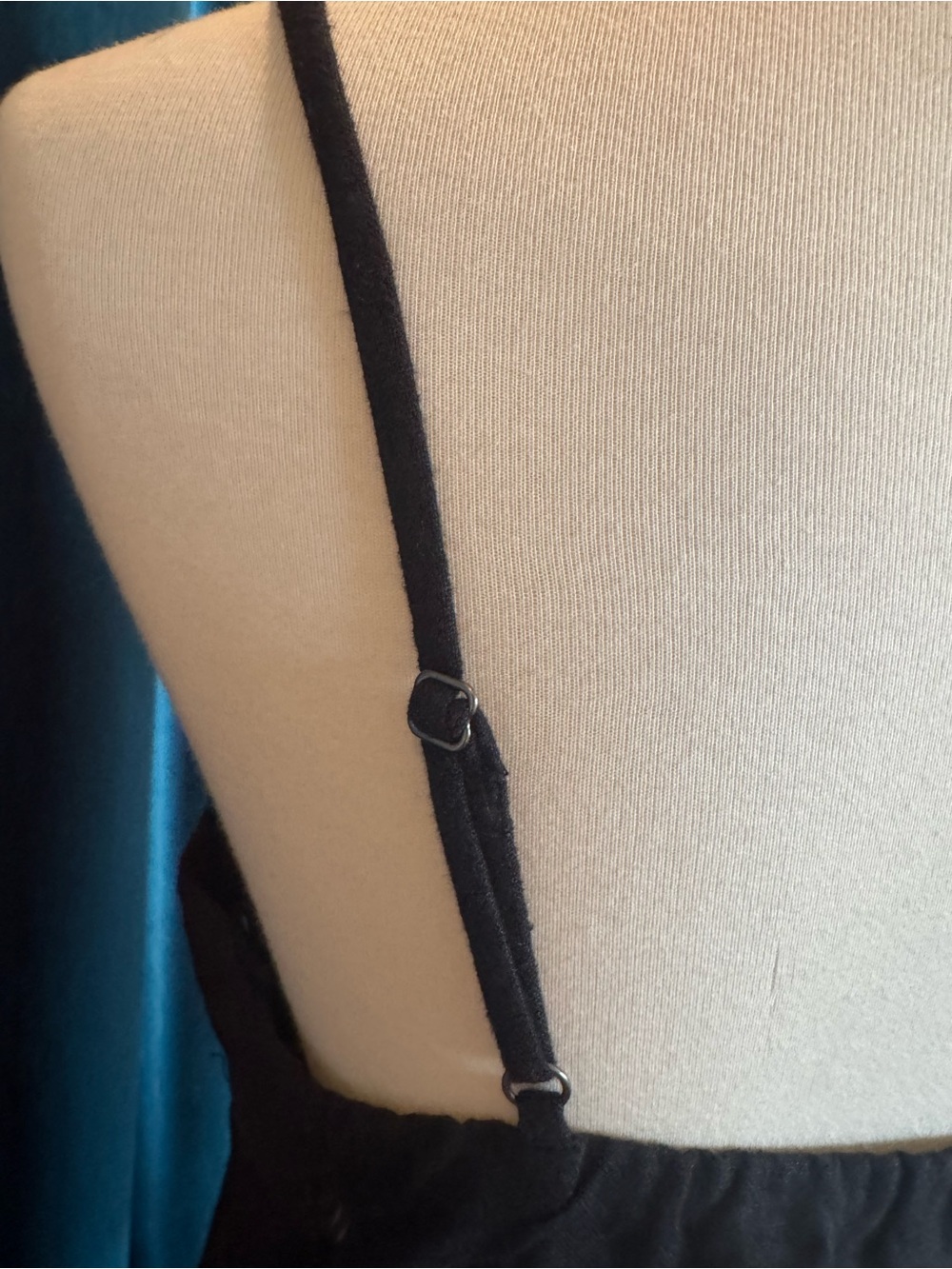 Abercrombie & Fitch Black Spaghetti-Strap Lace-Trim Crop Top - Picture 6 of 10